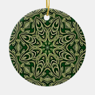 Ornamento decorativo de oro verde