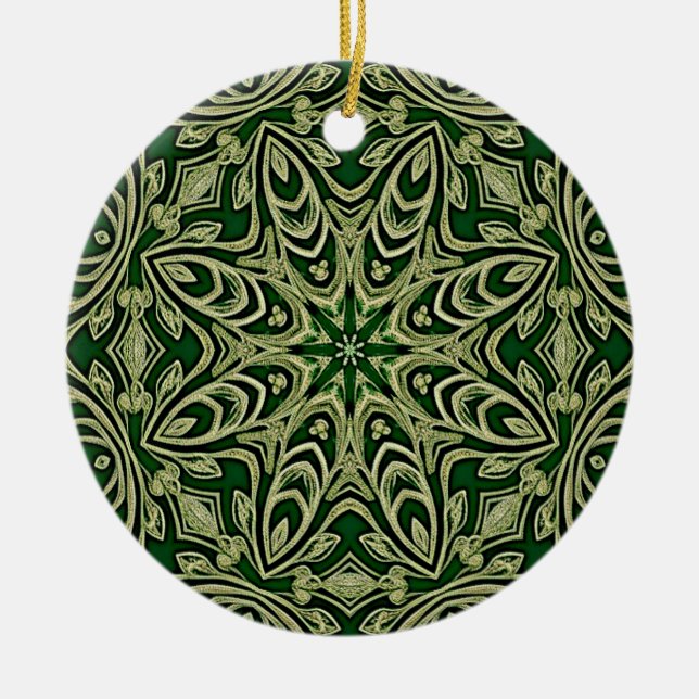 Ornamento decorativo de oro verde (Frente)