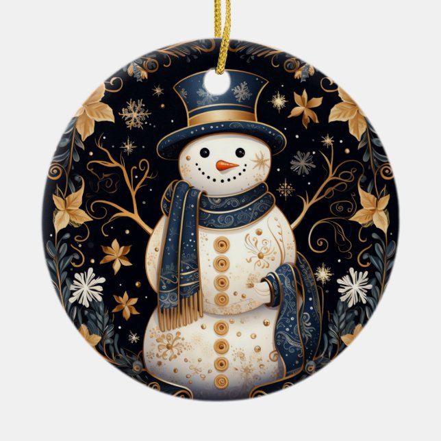 Ornamento decorativo de Snowman (Frente)