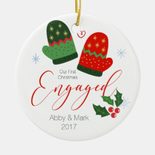 Ornamento dedicado primer navidad personalizado