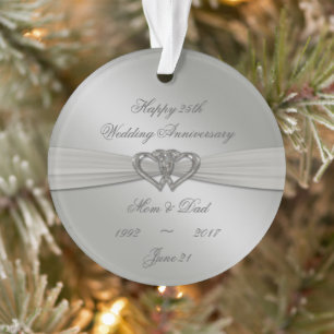 Ornamento del 25º aniversario del Boda Plata Clási