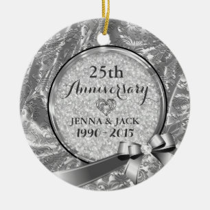 Ornamento del 25° aniversario Boda de Plata
