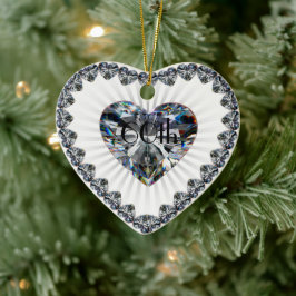 Ornamento del 60º aniversario de Diamond Heart Bod