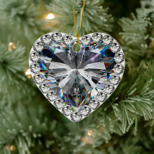 Ornamento del 60º aniversario de Diamond Heart Bod