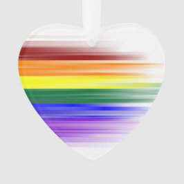 Ornamento del acrílico de la bandera del arco iris