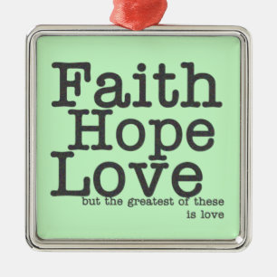 Ornamento del amor de la esperanza de la fe