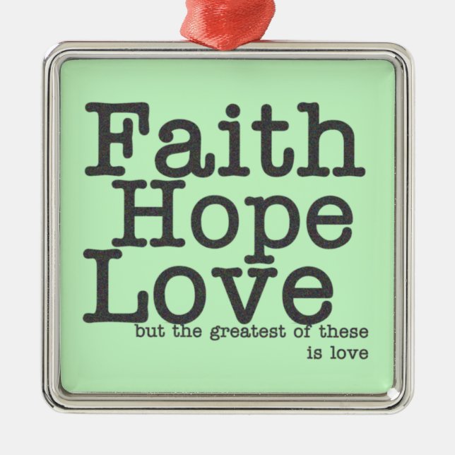 Ornamento del amor de la esperanza de la fe (Frente)