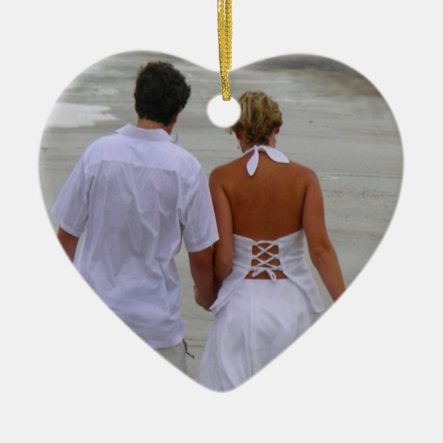 Ornamento del amor de la foto de DIY (Frente)