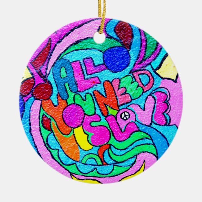ornamento del amor de la paz del hippie-estilo (Frente)