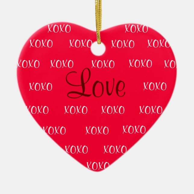 Ornamento del amor de XOXO (Frente)