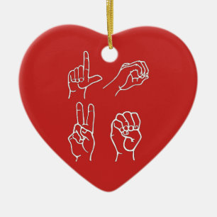 Ornamento del amor del ASL