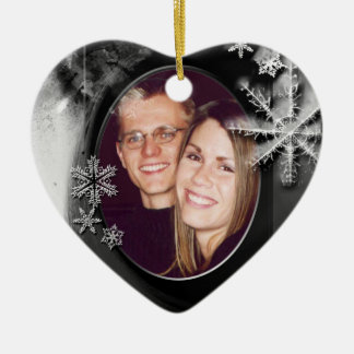 Ornamento del amor del copo de nieve - nuestro