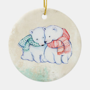 Ornamento del amor del oso polar