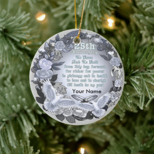 Ornamento del aniversario de Silver Boda