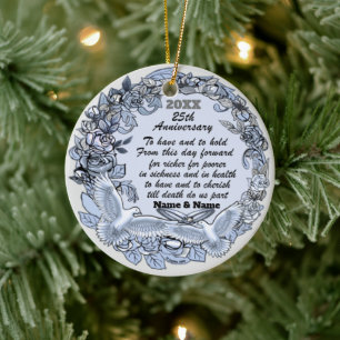 Ornamento del aniversario de Silver Boda