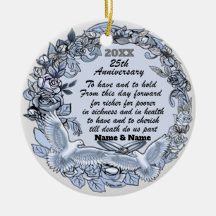Ornamento del aniversario de Silver Boda