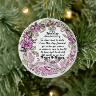 Ornamento del aniversario del boda