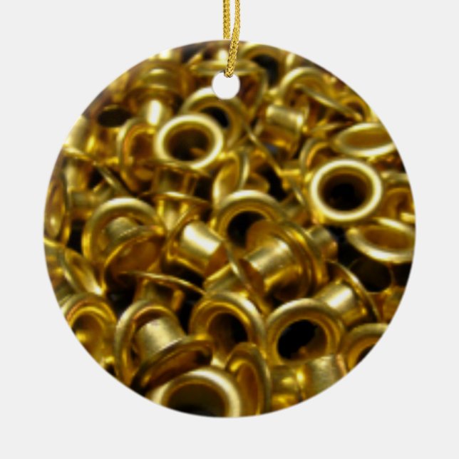 Ornamento del árbol de brass Grommets (Frente)