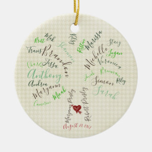 Ornamento del árbol de familia, regalo de encargo