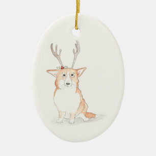Ornamento del árbol de Navidad Corgi