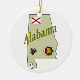 Ornamento del árbol de Navidad de Alabama