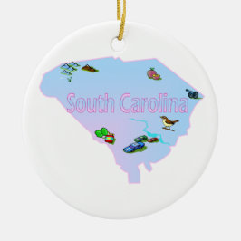 Ornamento del árbol de navidad de Carolina del Sur