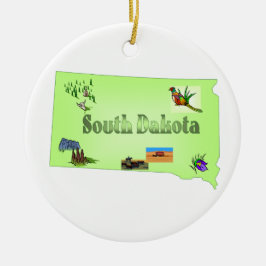 Ornamento del árbol de navidad de Dakota del Sur