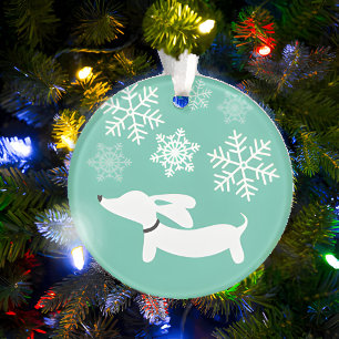 Ornamento del árbol de navidad de Doxie del país