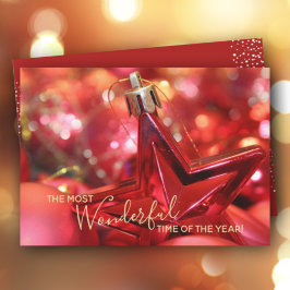 Ornamento del árbol de navidad de Estrella roja