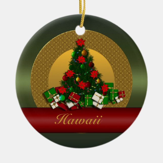 Ornamento del árbol de navidad de Hawaii (Frente)