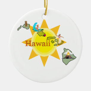 Ornamento del árbol de navidad de Hawaii