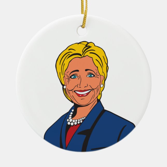 Ornamento del árbol de navidad de Hillary Clinton (Frente)