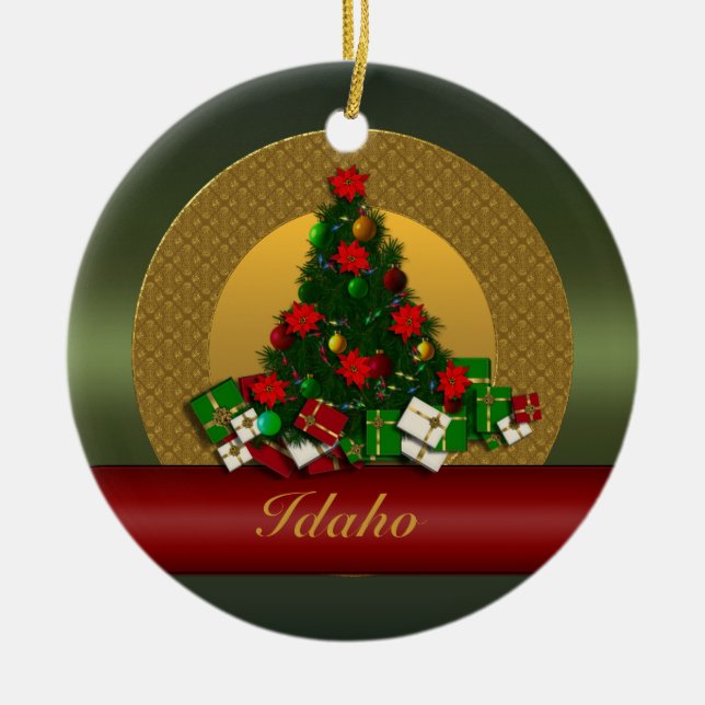 Ornamento del árbol de navidad de Idaho (Frente)