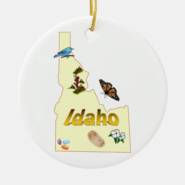 Ornamento del árbol de navidad de Idaho (Frente)