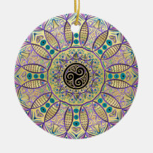 Ornamento del árbol de navidad de la mandala de