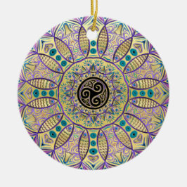 Ornamento del árbol de navidad de la mandala de