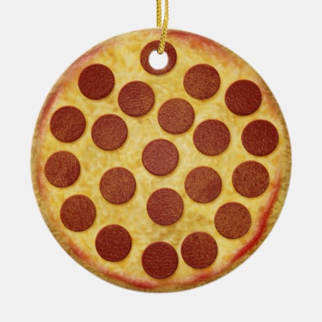 Ornamento del árbol de navidad de la pizza (Frente)