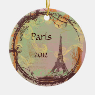 Ornamento del árbol de Navidad de la Torre Eiffel