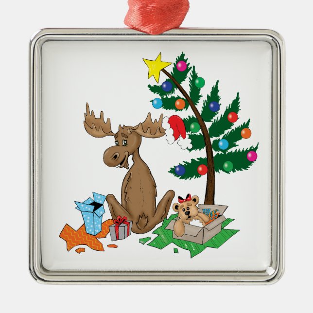 Ornamento del árbol de navidad de los alces (Frente)