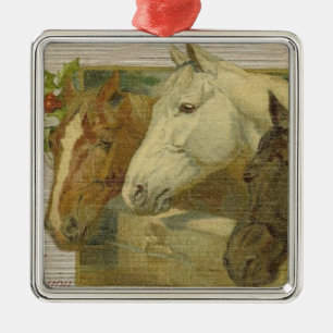 Ornamento del árbol de navidad de los caballos de