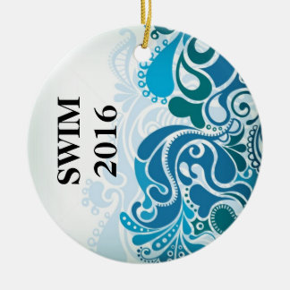 Ornamento del árbol de navidad de los nadadores