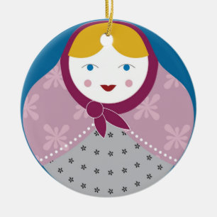Ornamento del árbol de navidad de Matryoshka