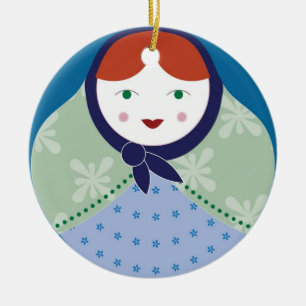 Ornamento del árbol de navidad de Matryoshka