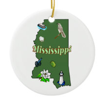 Ornamento del árbol de navidad de Mississippi
