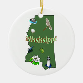 Ornamento del árbol de navidad de Mississippi