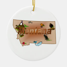 Ornamento del árbol de navidad de Montana