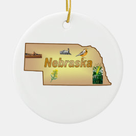 Ornamento del árbol de navidad de Nebraska