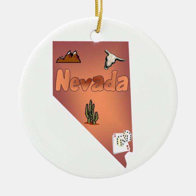 Ornamento del árbol de navidad de Nevada (Frente)