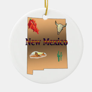 Ornamento del árbol de navidad de New México