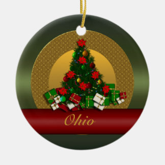 Ornamento del árbol de navidad de Ohio